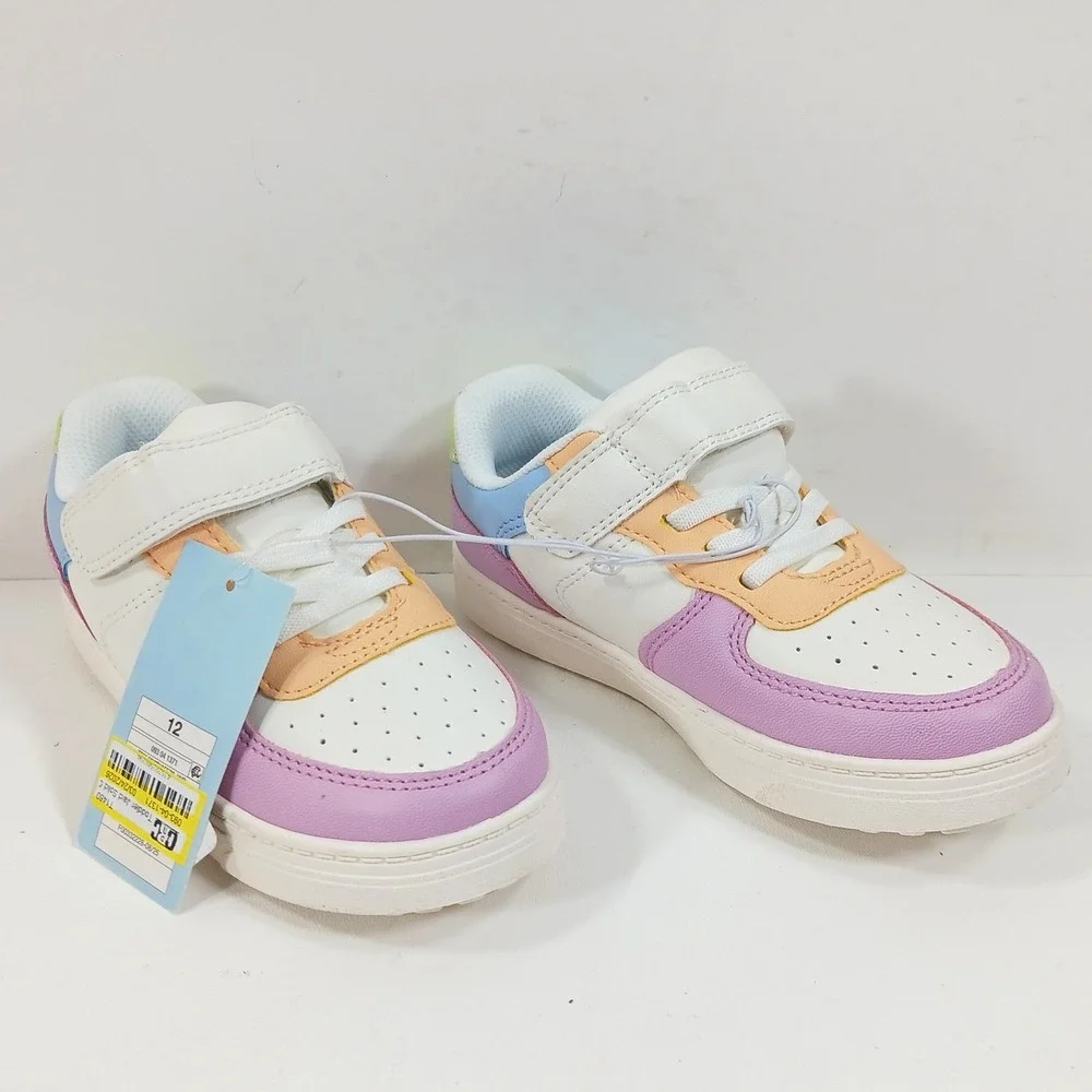 Cat & Jack Toddler Jaid Multi Color Block Sneakers Size 12 Hook and Loop Strap